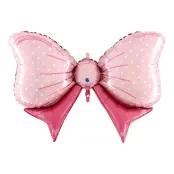 Folieballong Rosa Rosett Shape - 109 cm