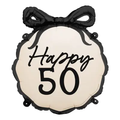 Folieballong Rosett Happy 50