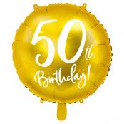 Folieballong Rund 50th Birthday 45cm