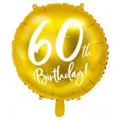 Folieballong Rund 60th Birthday 45cm