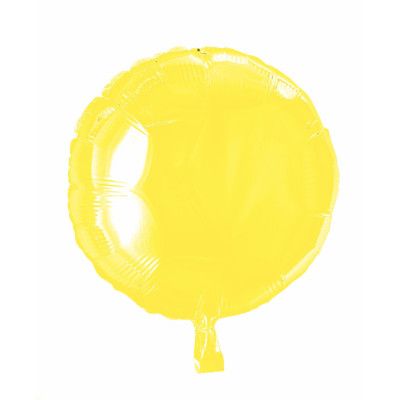 Folieballong Rund Gul