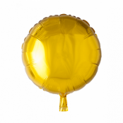 Folieballong rund guld - 46 cm