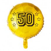 Folieballong Rund Guld 50