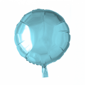 Folieballong rund ljusblå - 46 cm