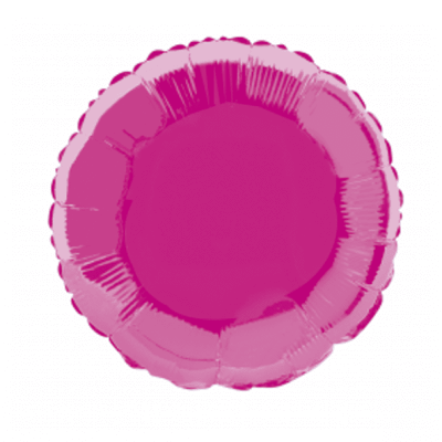 Folieballong rund mörkrosa - 46 cm