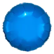 Folieballong Rund Metallic Blå