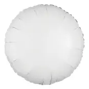 Folieballong Rund Metallic Vit