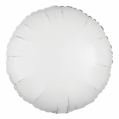 Folieballong Rund Metallic Vit