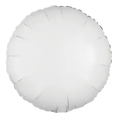 Folieballong Rund Metallic Vit