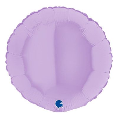 Folieballong Rund Pastell-Lila Matt - 45 cm