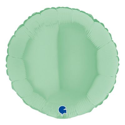 Folieballong Rund Pastellgrön Matt - 45 cm