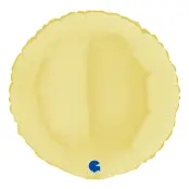 Folieballong Rund Pastellgul Matt - 45 cm