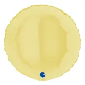 Folieballong Rund Pastellgul Matt - 91 cm