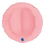 Folieballong Rund Pastellrosa Matt - 91 cm