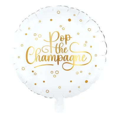 Folieballong Rund Pop the Champagne