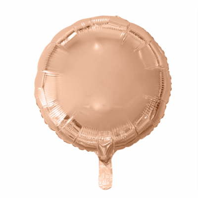 Folieballong rund roseguld - 46 cm