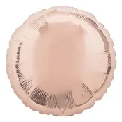 Folieballong Rund Roséguld