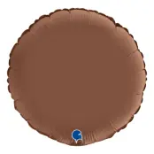 Folieballong Rund Satin Chocolate