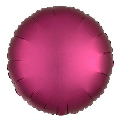 Folieballong Rund Satin Granatäpple
