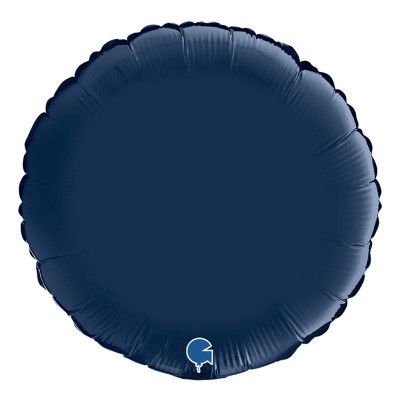 Folieballong Rund Satin Marinblå - 46 cm