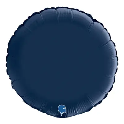 Folieballong Rund Satin Marinblå - 91 cm