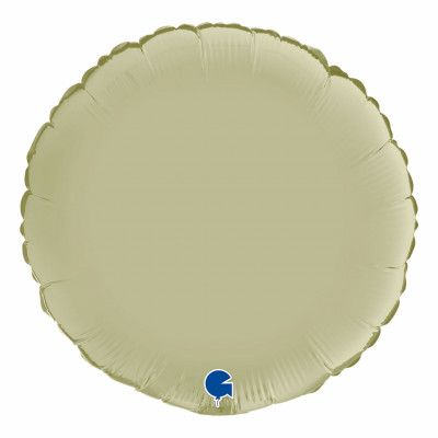 Folieballong Rund Satin Olive Green