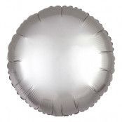 Folieballong Rund Satin Platinum