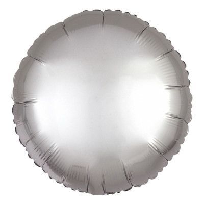 Folieballong Rund Satin Platinum