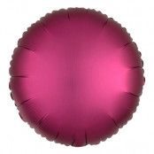 Folieballong Rund Satin Pomegranate