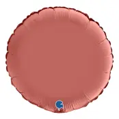 Folieballong Rund Satin Roséguld - 46 cm