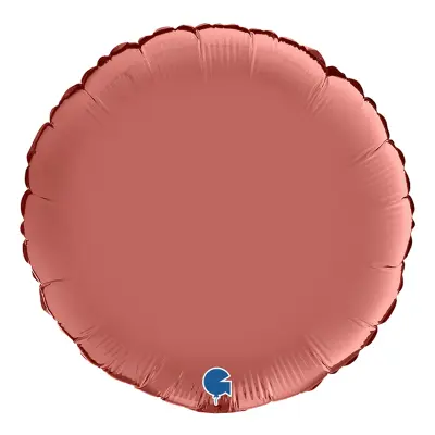 Folieballong Rund Satin Roséguld - 46 cm