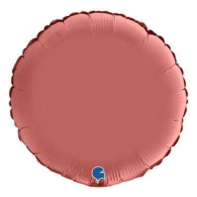 Folieballong Rund Satin Roséguld - 91 cm