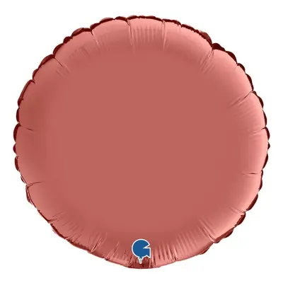Folieballong Rund Satin Roséguld - 91 cm