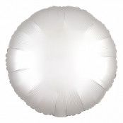 Folieballong Rund Satin Vit