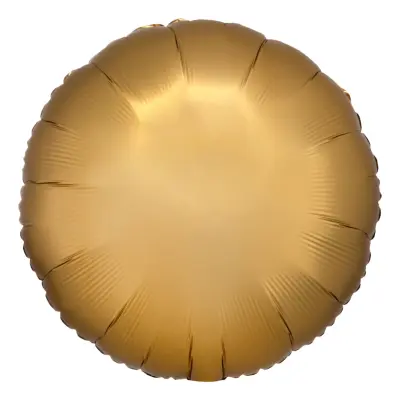 Folieballong Rund Silke Guld