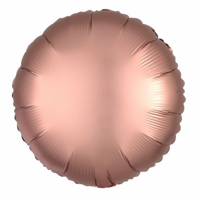 Folieballong Rund Silke Roséguld