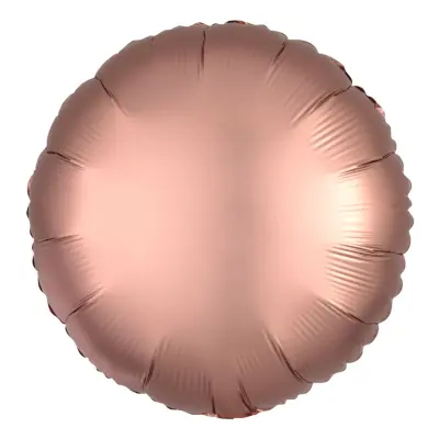 Folieballong Rund Silke Roséguld
