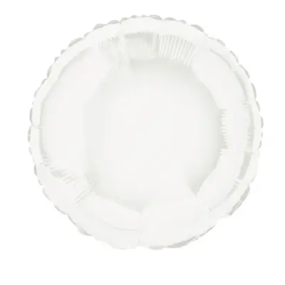 Folieballong rund vit - 46 cm