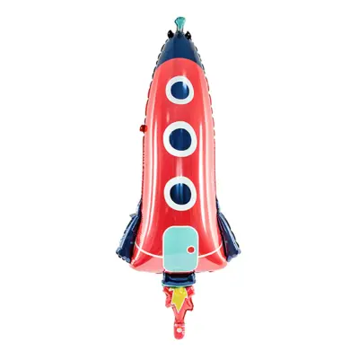 Folieballong Rymdraket Röd