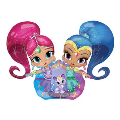 Folieballong Shimmer And Shine Airwalker - 134 x 111 cm