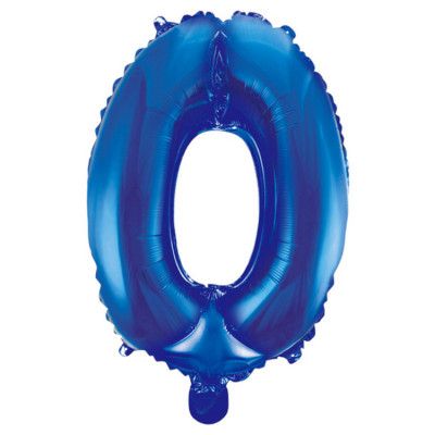 Folieballong siffra 0-9blå 41 cm Siffra 0
