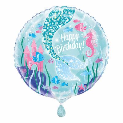 Folieballong Sjöljungfru Happy Birthday