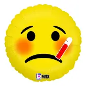 Folieballong Emoji Sjuk - 45 cm