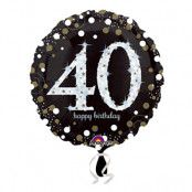 Folieballong Sparkling Birthday 40