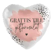 Folieballong Splash Grattis till Giftermålet