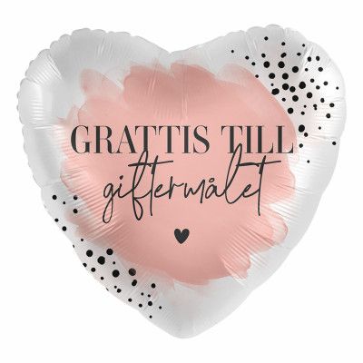 Folieballong Splash Grattis till Giftermålet