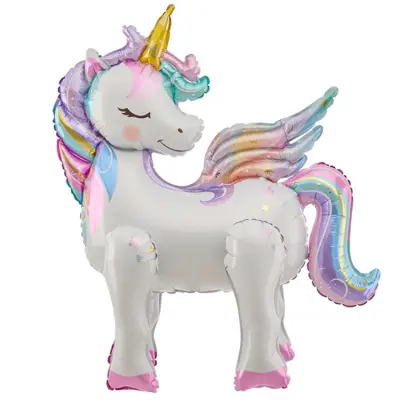 Folieballong Stående Enhörning 61x66cm