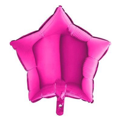 Folieballong Stjärna Magenta