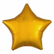 Folieballong Stjärna Metallic Guld