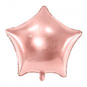 Folieballong Stjärna Metallic Roséguld - 1-pack